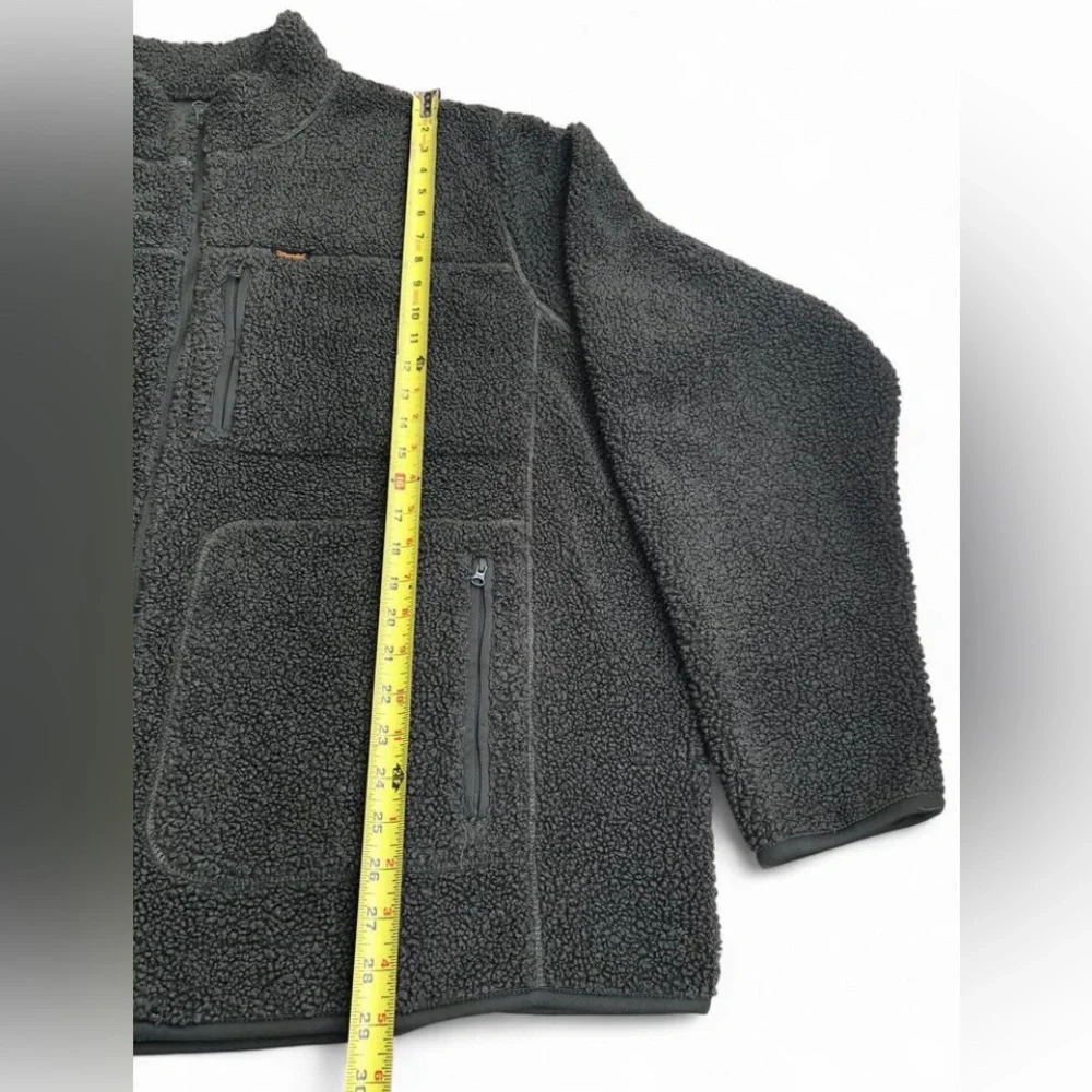 Wrangler Men's Multi-Pocket Sherpa Jacket Charcoal Size XXL Full Zip Heavyweight